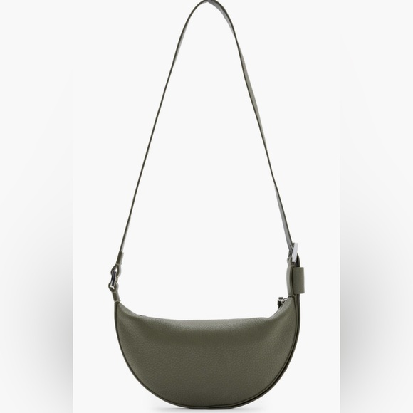 ALL SAINTS / Half Moon Leather Crossbody Bag - Picture 4 of 12